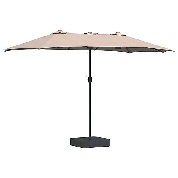 vidaXL Gartenparasol Taupe 385 x 209 x 244 cm Stoff 42003278 günstig online kaufen