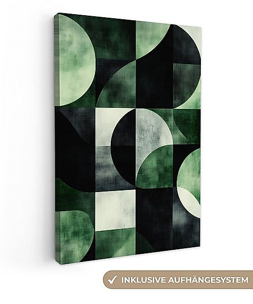 OneMillionCanvasses® Leinwandbild Abstrakt - Grün - Formen, Fotodruck (1 St günstig online kaufen