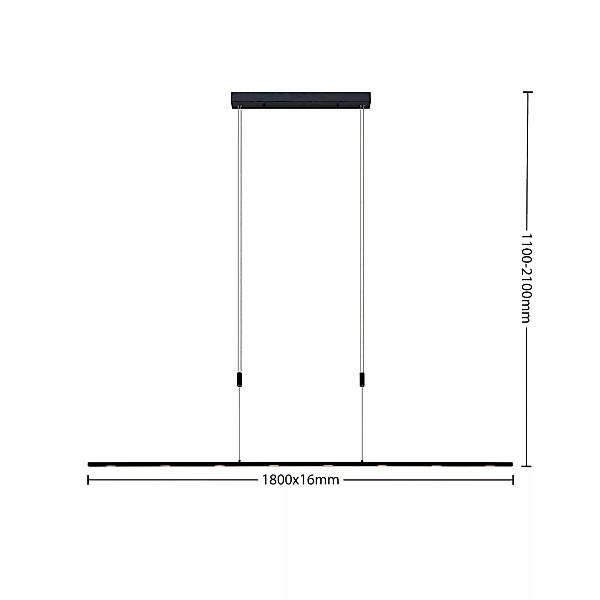 Lucande Stakato LED-Hängeleuchte 8fl. 180 cm lang günstig online kaufen