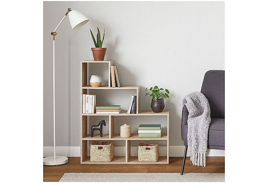 HTI-Living Raumteilerregal Stufenregal in Sonoma Holzoptik Raumteiler, Stüc günstig online kaufen