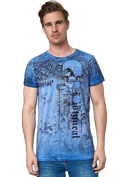 Rusty Neal T-Shirt mit coolem Allover-Print günstig online kaufen