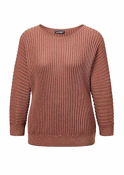 GOLDNER Strickpullover "Kurzgröße Rippenpullover mit Fledermausärmeln" Fled günstig online kaufen