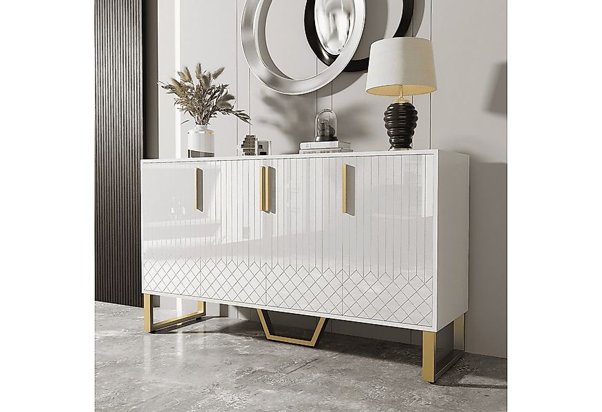 BlingBin Sideboard Hochglanz-Anrichte, Buffetschrank, Aufbewahrungsschrank günstig online kaufen