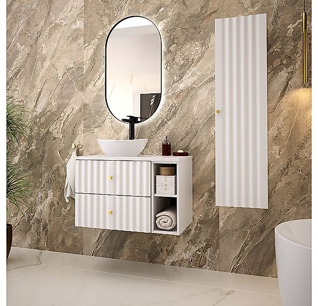 Lomadox Waschtischplatte AQUINO-140, Waschbeckenunterschrankplatte 80 cm br günstig online kaufen