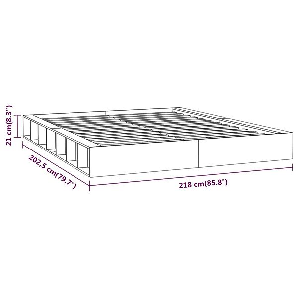 vidaXL Massivholzbett 200x200 cm1280168 günstig online kaufen