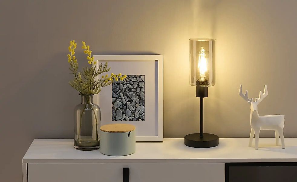 Tischleuchte   ¦ schwarz ¦ Maße (cm): H: 39,5  Ø: 13 Lampen & Leuchten > Ti günstig online kaufen
