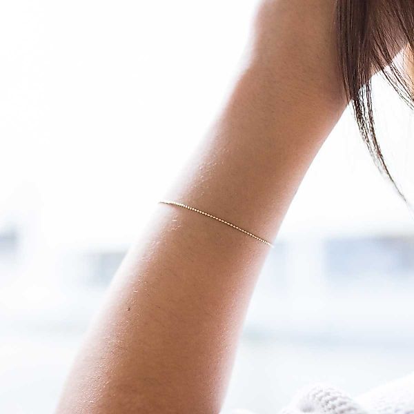 Materia Armkette Damen Gold Kugelkette 17-22cm günstig online kaufen