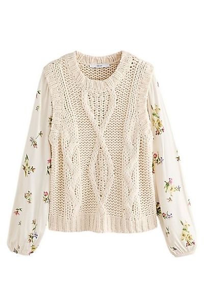 Next Strickpullover Pullunder mit Trägertop mit floralem Muster (1-tlg) günstig online kaufen