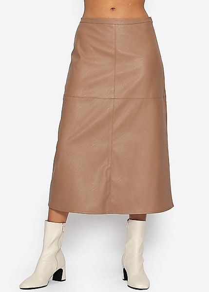 SASSYCLASSY Minirock Femininer A-Linien-Rock Damen aus Kunstleder Schwingen günstig online kaufen