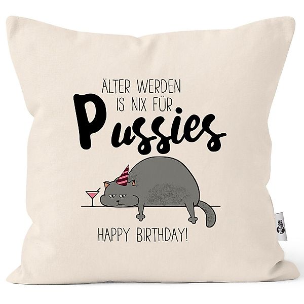 MoonWorks Dekokissen Kissen-Bezug Geburtstag Älter werden günstig online kaufen
