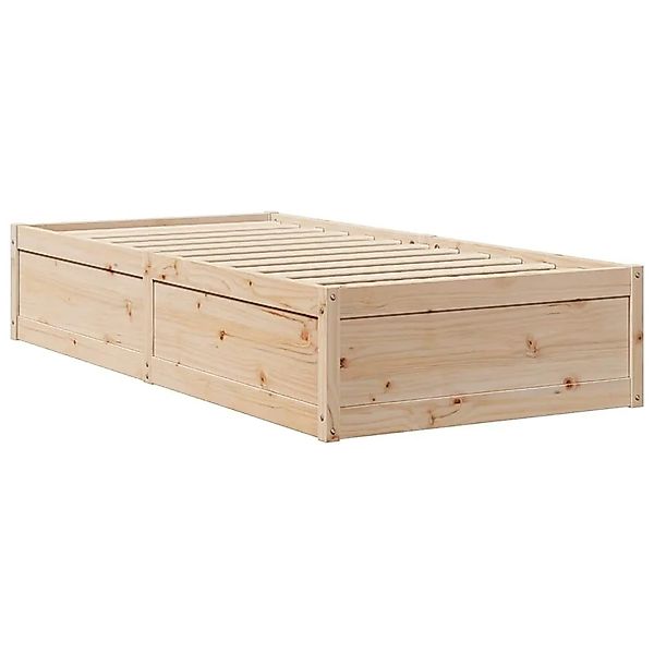 vidaXL Massivholzbett ohne Matratze 75x190 cm Kiefernholz 846846 günstig online kaufen