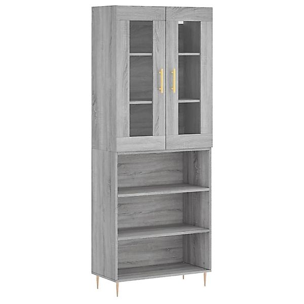 vidaXL Highboard Grau Sonoma 69,5x34x180 cm Holzwerkstoff 3198719 günstig online kaufen