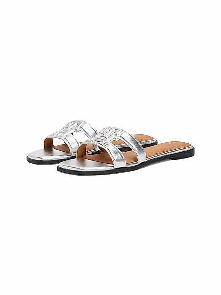 Tommy Hilfiger TH LOGO STRAP METALLIC MULE Pantolette, Blockabsatz, Sommers günstig online kaufen