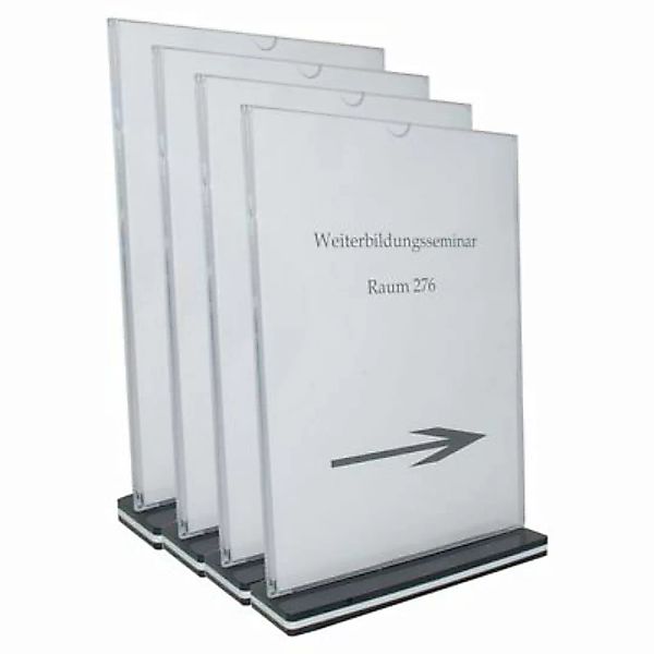 HTI-Living Tischaufsteller, 4er Set A4 Hochformat transparent Gr. 21 x 15 günstig online kaufen