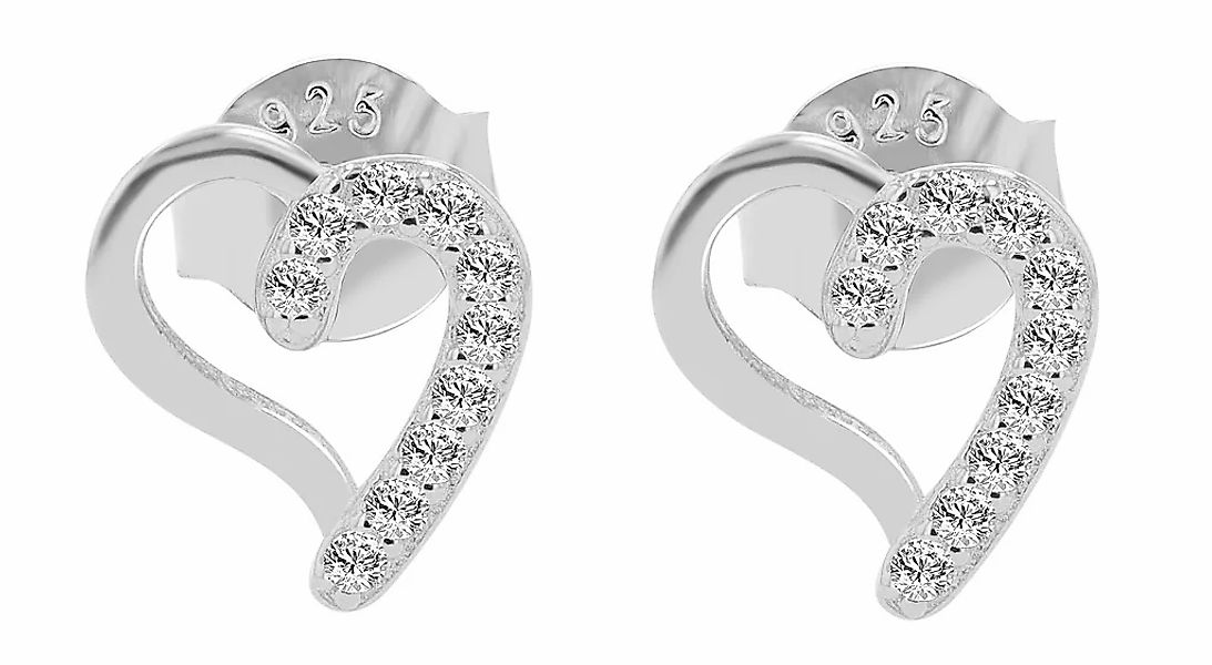 Adelia´s Paar Ohrhänger "Damen Ohrringe – Ohrstecker Herz aus 925 Silber mi günstig online kaufen