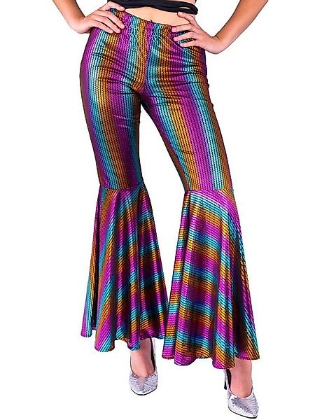 Funny Fashion Kostüm Pailletten Disco Hose 'Regenbogen' für Damen, Meh günstig online kaufen