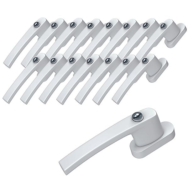 BASI Fenstergriff mit Druckknopfsicherung, 16x Fenstergriff - Weiß, (Spar-S günstig online kaufen