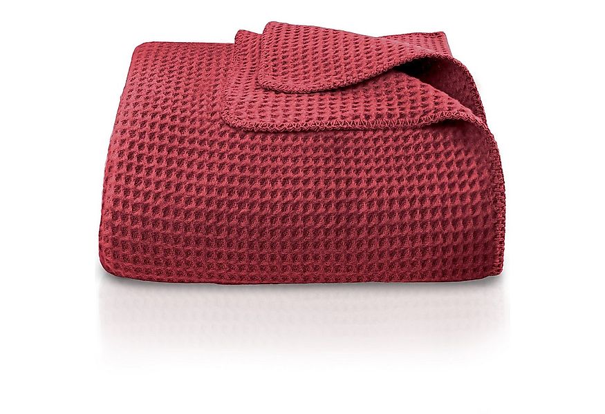 Wohndecke Wohndecke Waffelpique aus Baumwolle - Kuscheldecke, Baumwolldecke günstig online kaufen