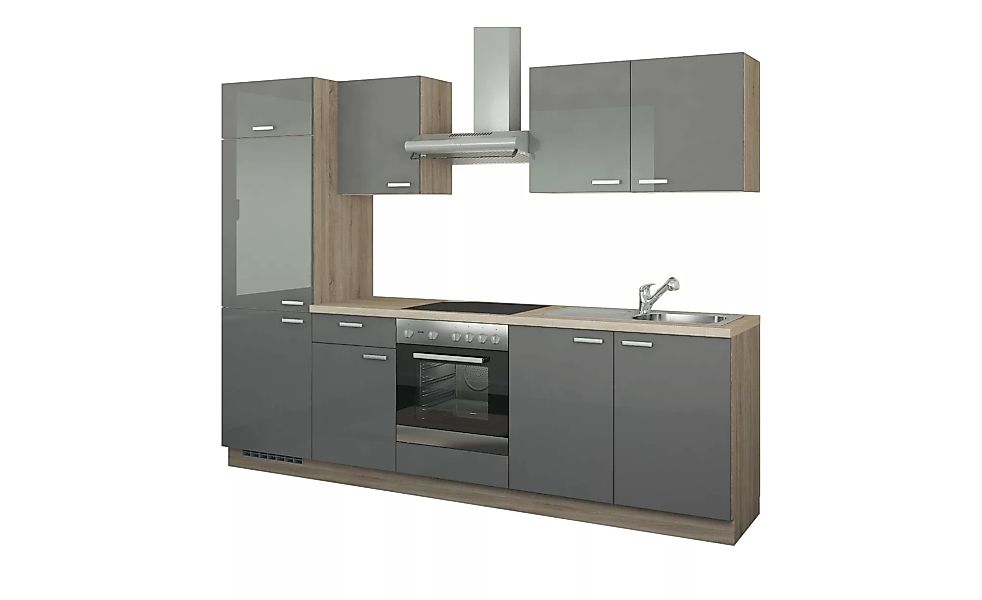 Küchenzeile mit Elektrogeräten - creme - 270 cm - Küchen > Küchenblöcke mit günstig online kaufen