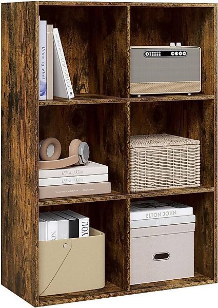 Woltu Bücherregal, 1-tlg., mit 6 Fächern, Würfelregal Standregal, 29x89x59, günstig online kaufen