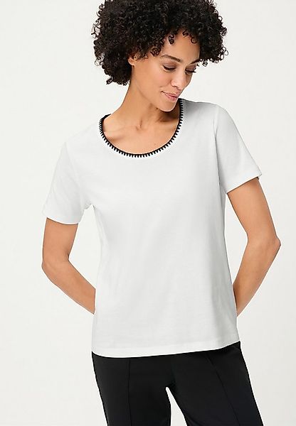 Olsen T-Shirt Shirt mit verziertem Rundhalsausschnitt günstig online kaufen