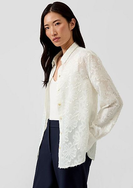 s.Oliver Langarmbluse Bluse Elegante Chiffon-Bluse mit floralem Muster günstig online kaufen