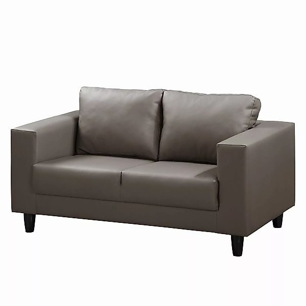 home24 mooved Sofa Bexwell 2-Sitzer Grau Kunstleder 140x78x75 cm günstig online kaufen