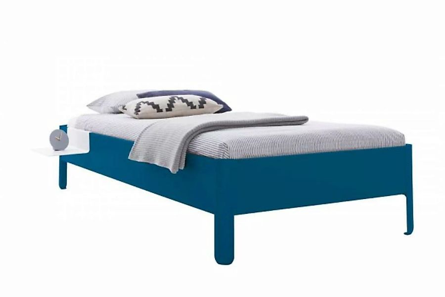 NAIT Einzelbett farbig lackiert 100 x 200cm Ohne Kopfteil Kapitänsblau günstig online kaufen