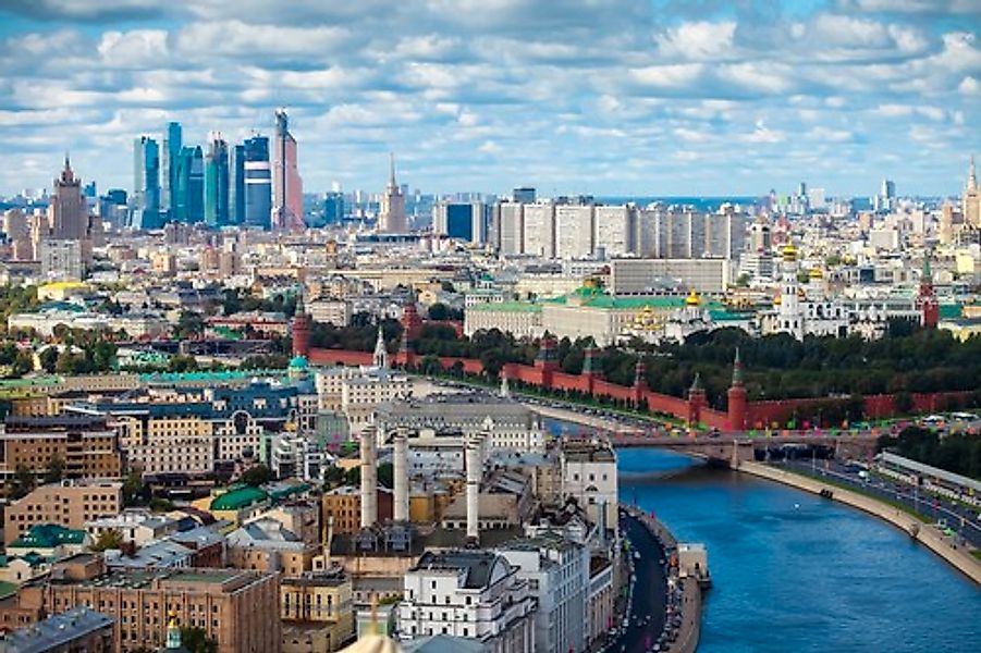 Papermoon Fototapete »MOSKAU-STADT FLUSS SKYLINE BRÜCKEN KREML ROTE PLATZ« günstig online kaufen