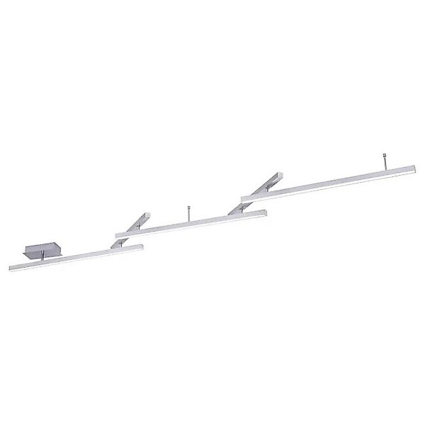 LED-Deckenleuchte ca. 242 cm breit RGBW-LED WIZ-Technik Nickel Matt 1 Stück günstig online kaufen