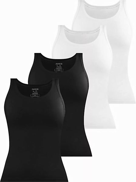 Janice Tanktop 4 x Damen Top Nazca Trägertop aus Baumwolle günstig online kaufen