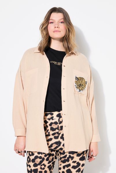 Studio Untold Hemdbluse Musselin Bluse oversized günstig online kaufen