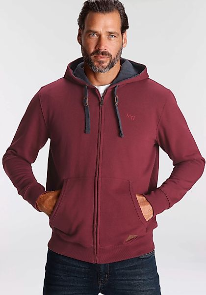 Mans World Kapuzensweatjacke, mit kontrastfarbigem Innenfutter günstig online kaufen