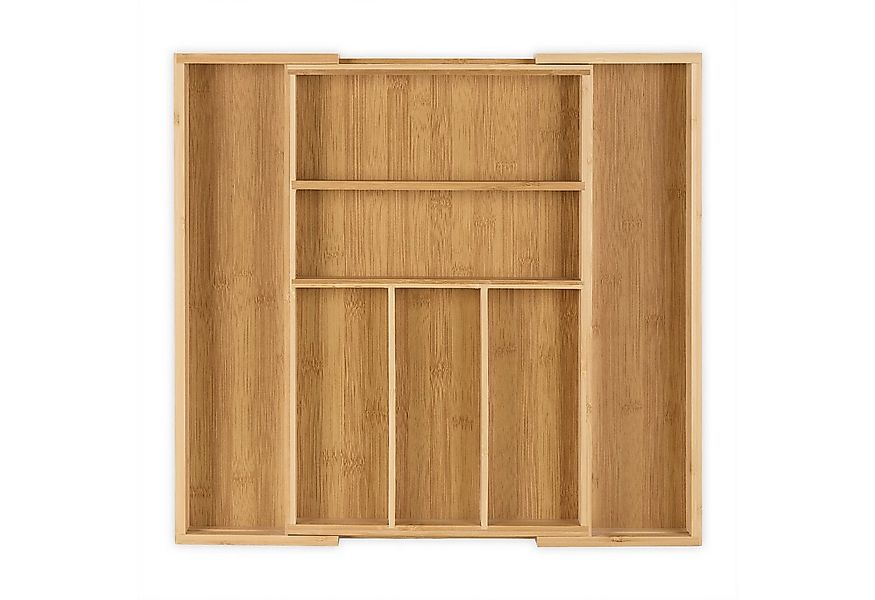 relaxdays Besteckkasten Bambus Besteckkasten ausziehbar M günstig online kaufen
