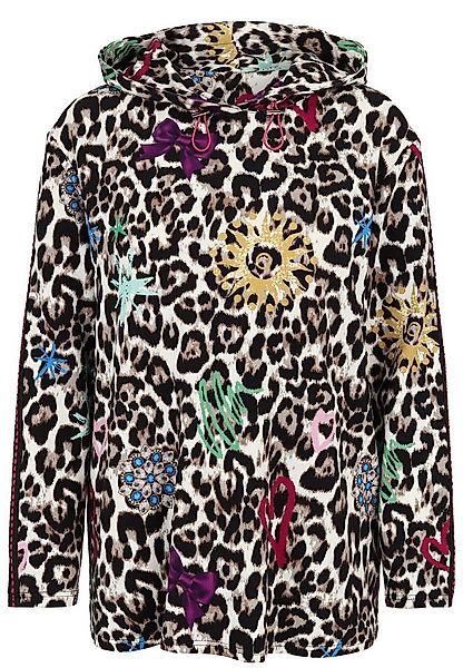 Doris Streich Hoodie mit Hoodie und Leo-Print günstig online kaufen