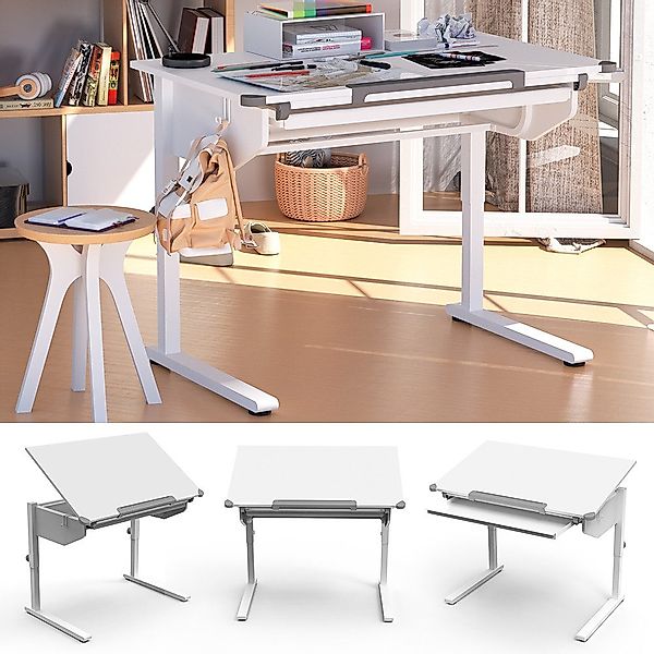Vicco Schreibtisch Arc, Weiß, 108 x günstig online kaufen