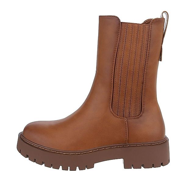 Ital-Design Damen Freizeit Plateaustiefelette (84989615) Blockabsatz günstig online kaufen
