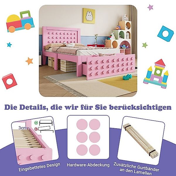 STILVORA Kinderbett 90x190 Bettgestell mit Schubladen,Einzelbett ohne matra günstig online kaufen