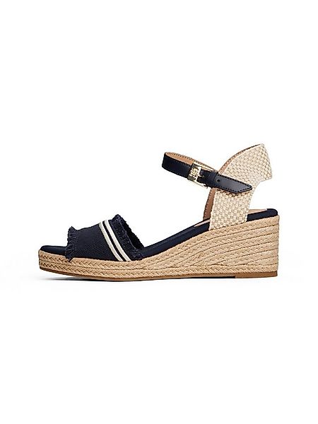 Tommy Hilfiger FRINGE CANVAS MEDIUM WEDGE Keilsandalette, Plateau, Sommersc günstig online kaufen