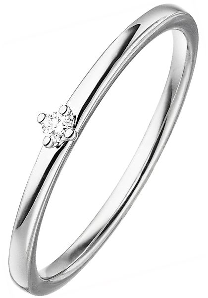 JOBO Fingerring, 585 Weißgold mit Diamant günstig online kaufen