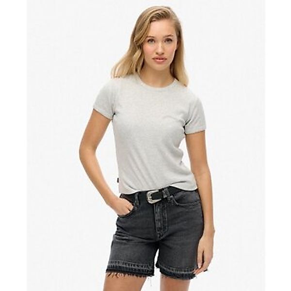 Superdry  T-Shirt T-shirt côtelé à logo femme  Essential günstig online kaufen