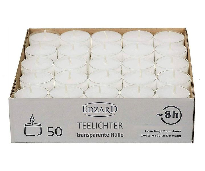 EDZARD Teelicht Nightlights (50 Stück), weiß, günstig online kaufen