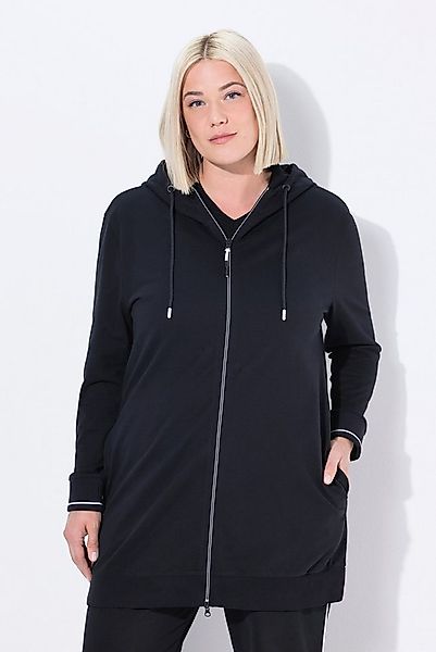 Ulla Popken Sweatjacke Sweatjacke Zierpaspel Oversized Kapuze günstig online kaufen