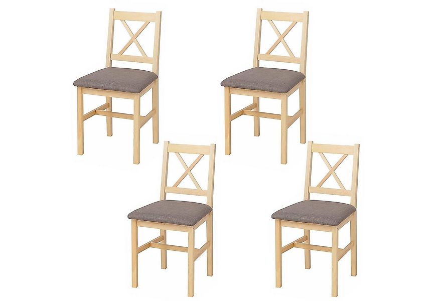 MCW Esszimmerstuhl MCW-F77-S4 (Set, 4 St), Stabile Konstruktion, Massives H günstig online kaufen