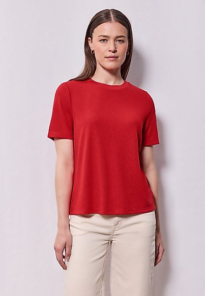 STREET ONE STUDIO T-Shirt, aus elastischem Materialmix günstig online kaufen