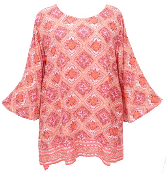 Guru-Shop Longbluse Tunika mit Trompetenärmeln für günstig online kaufen