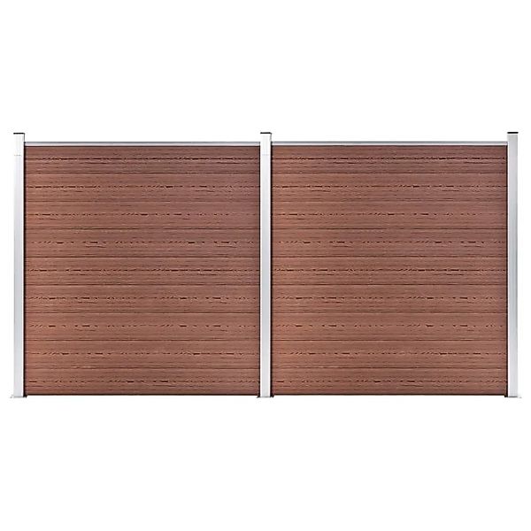 vidaXL Gartenzaun WPC 353×186 cm Braun 3053207 günstig online kaufen