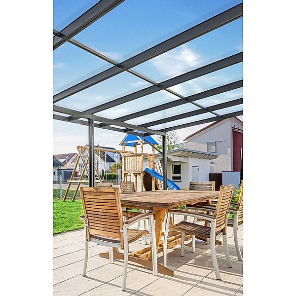 Gutta Terrassendach Premium Anthrazit 611 cm x 306 cm VSG 10 mm günstig online kaufen