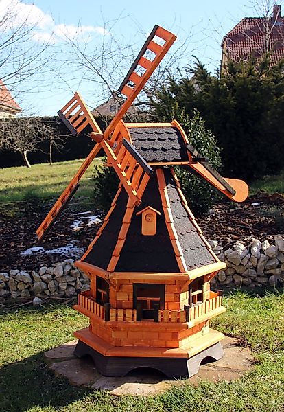 Holzdekoladen Deko-Windrad 1,30 m große Windmühle günstig online kaufen