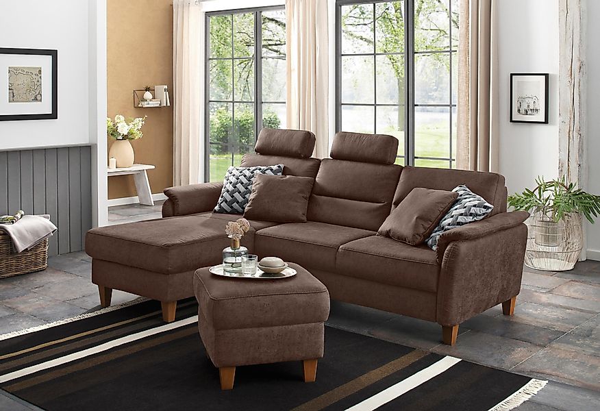 Home affaire Ecksofa Palmera L-Form, Federkern, günstig online kaufen